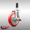 Service Caster 5 Inch 316SS Red Polyurethane Swivel 1-1/8 Inch Expanding Stem Caster Brake SCC-SS316EX20S514-PPUB-RED-TLB-118 - alternate 3